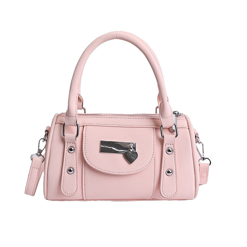 Women's Korean Style Niche Texture Bowling Fashion Solid Women's Shoulder Bag