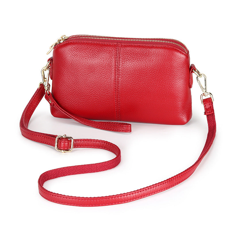 Women's Clutch Fashion Genuine Leather Korean Style Versatile Shoulder Bags