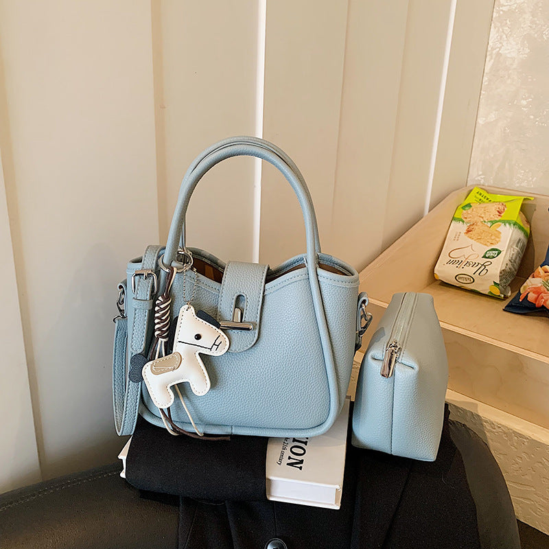 Vegetable Basket Niche Retro Textured Trendy Bucket Bag