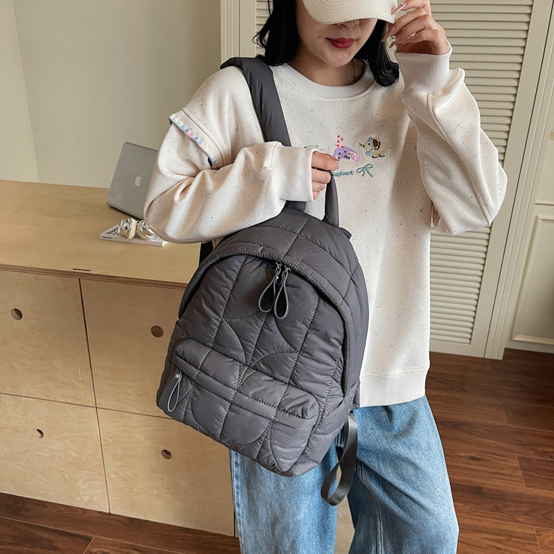 Women's Embroidery Thread Cotton Filling Commute Leisure Backpacks