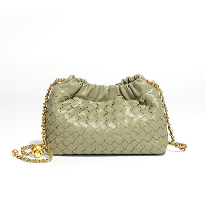 Women's Handmade Woven Cloud Classic Style Chain Versatile Light Luxury Women's Messenger Bag