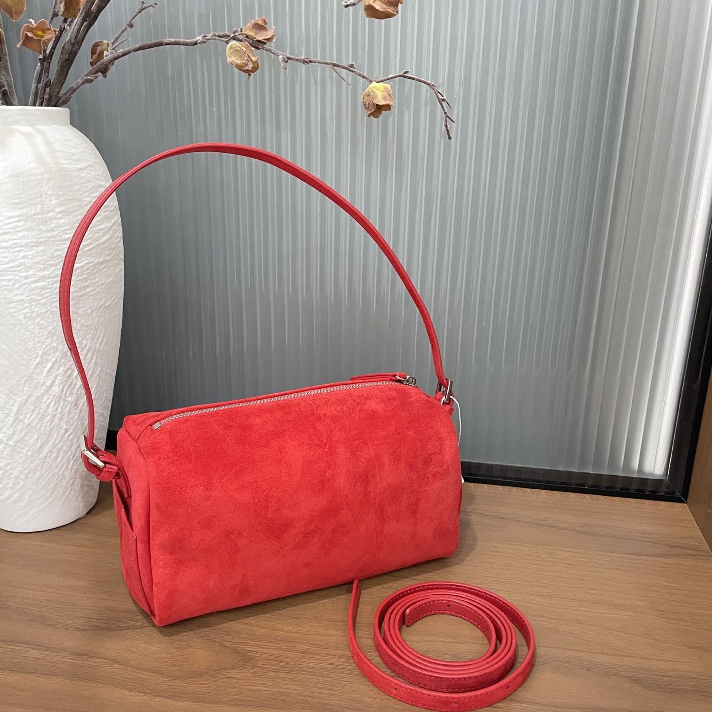 Niche Flannel Pen Female Round Underarm Bags