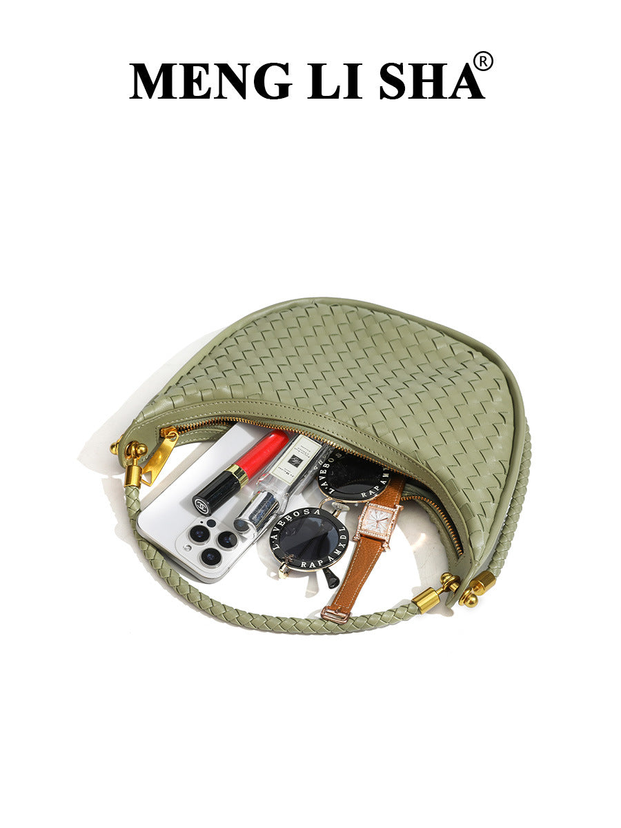 Style High Sense Hand-woven Light Luxury Simplicity Underarm Women's Handbag