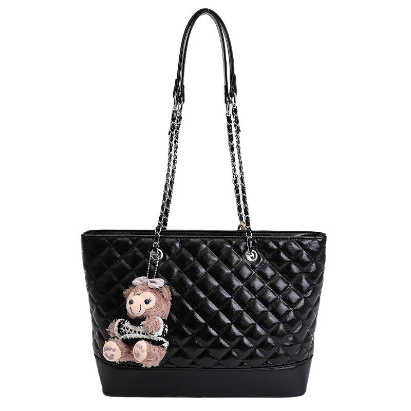 Women's Diamond Pattern Chain Retro Fashion Class Shoulder Bags