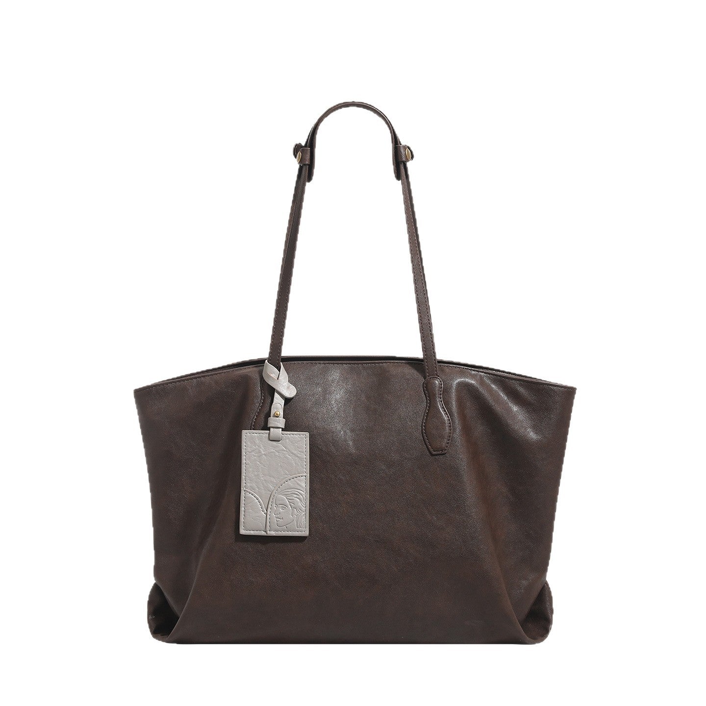 Women's Genuine Leather Niche Large Capacity Totes Advanced Texture Commuter Shoulder Bags