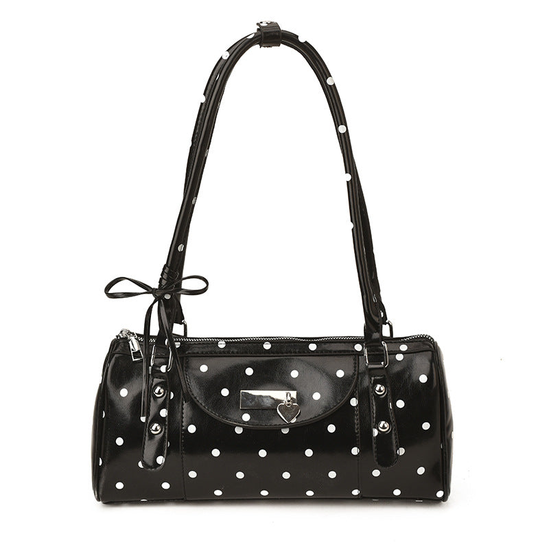 Carrying Western Style Polka Dot Contrast Color Fashion Women's Shoulder Bag