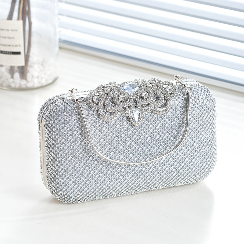Diamond Inlaid Crown Dinner Sparkling Rhinestones Banquet One Portable Cheongsam Women's Handbag