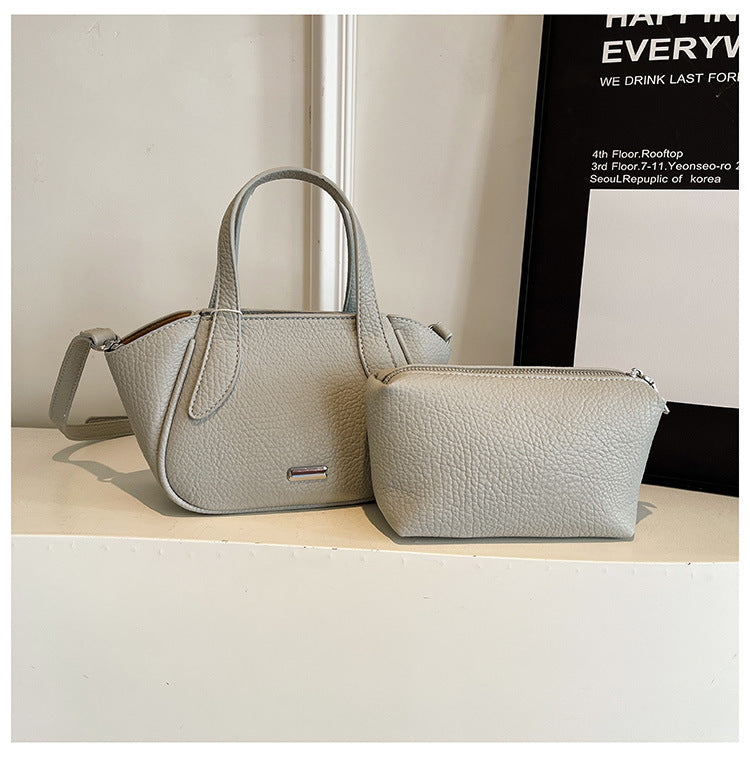 Women's Pattern Soft Leather High-grade Portable Vegetable Basket Bags