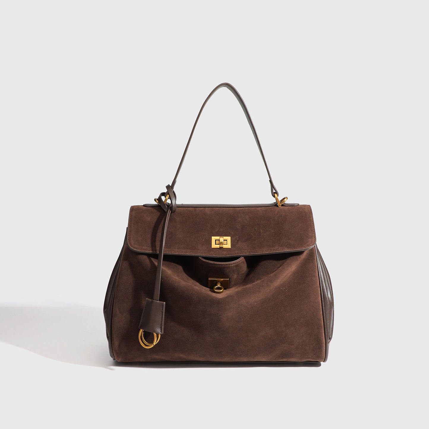 Women's Genuine Leather Deerskin Veet Large Capacity Underarm Matte Tote Bag