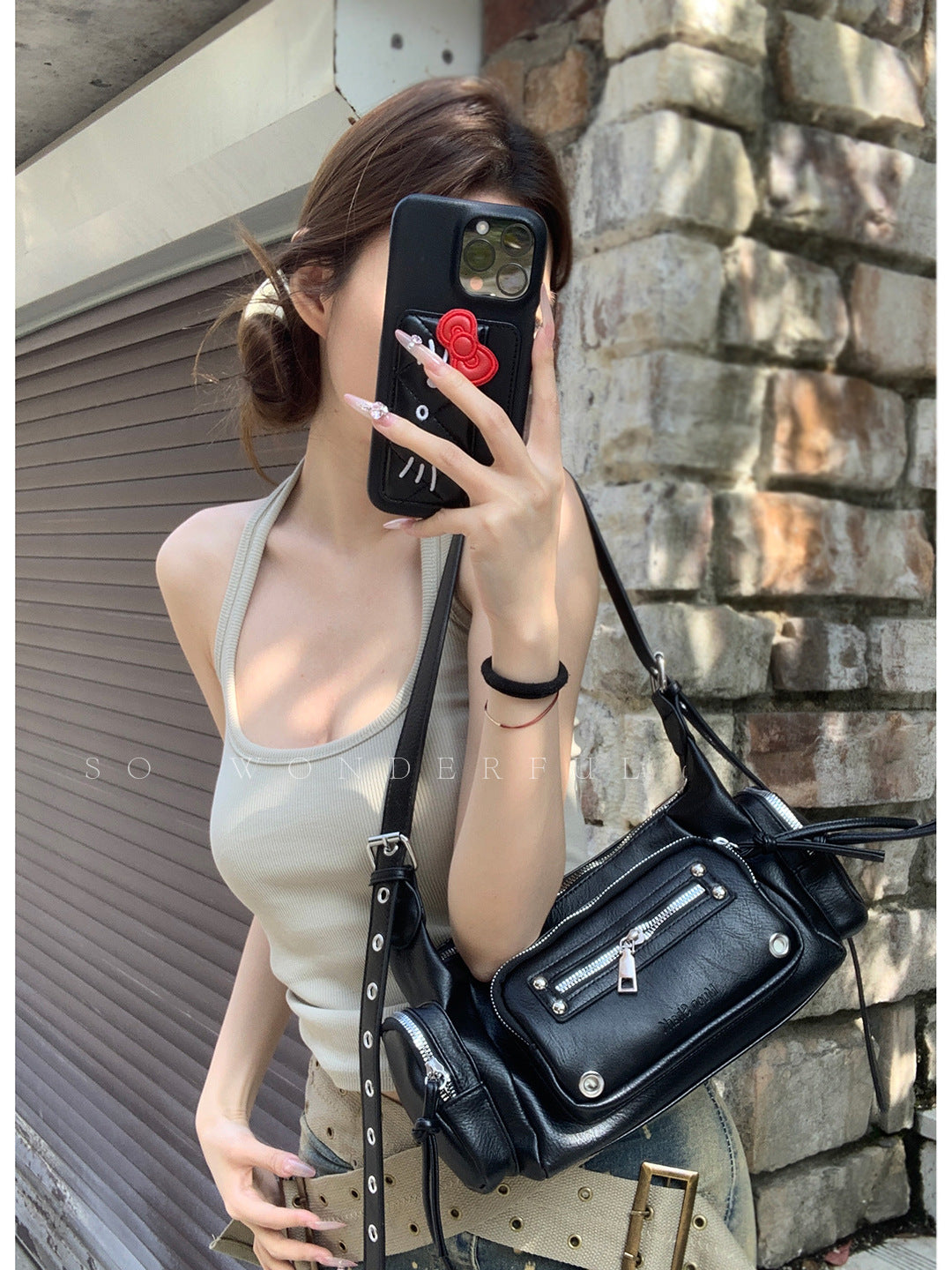 Women's Summer Niche Textured Simple Pillow Wide Underarm Bag
