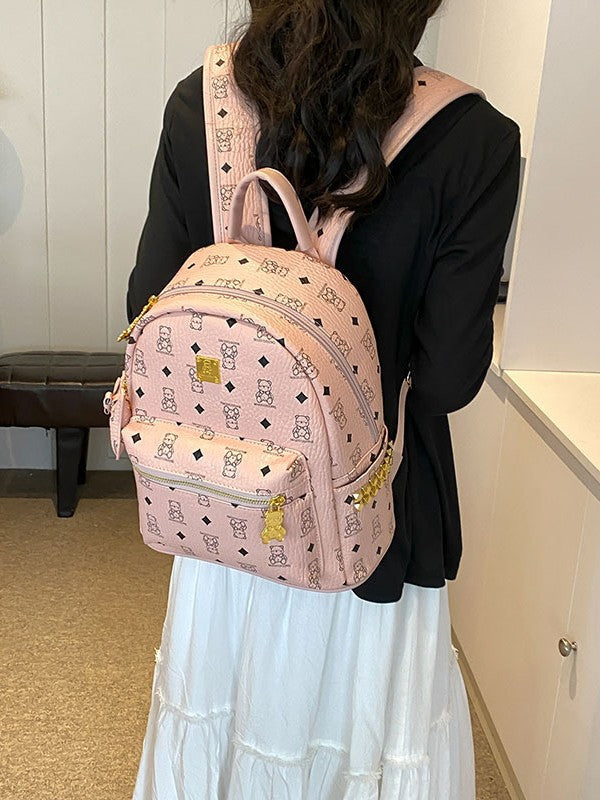 Women's & Men's Printed Niche High Sense Commute Leisure Backpack