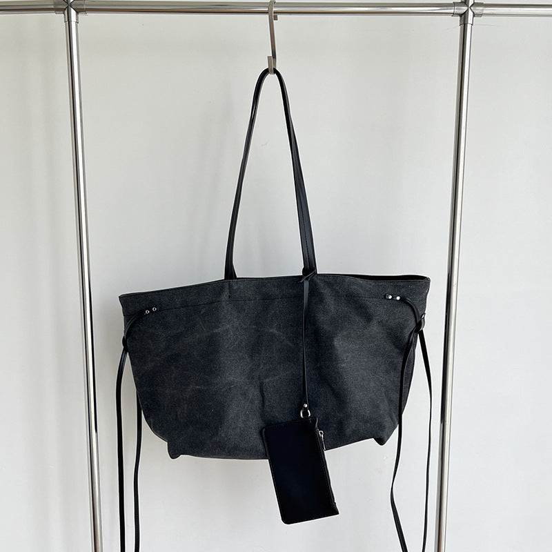 Women's Vintage Canvas Large Capacity Totes Simple Idle Tote Bag