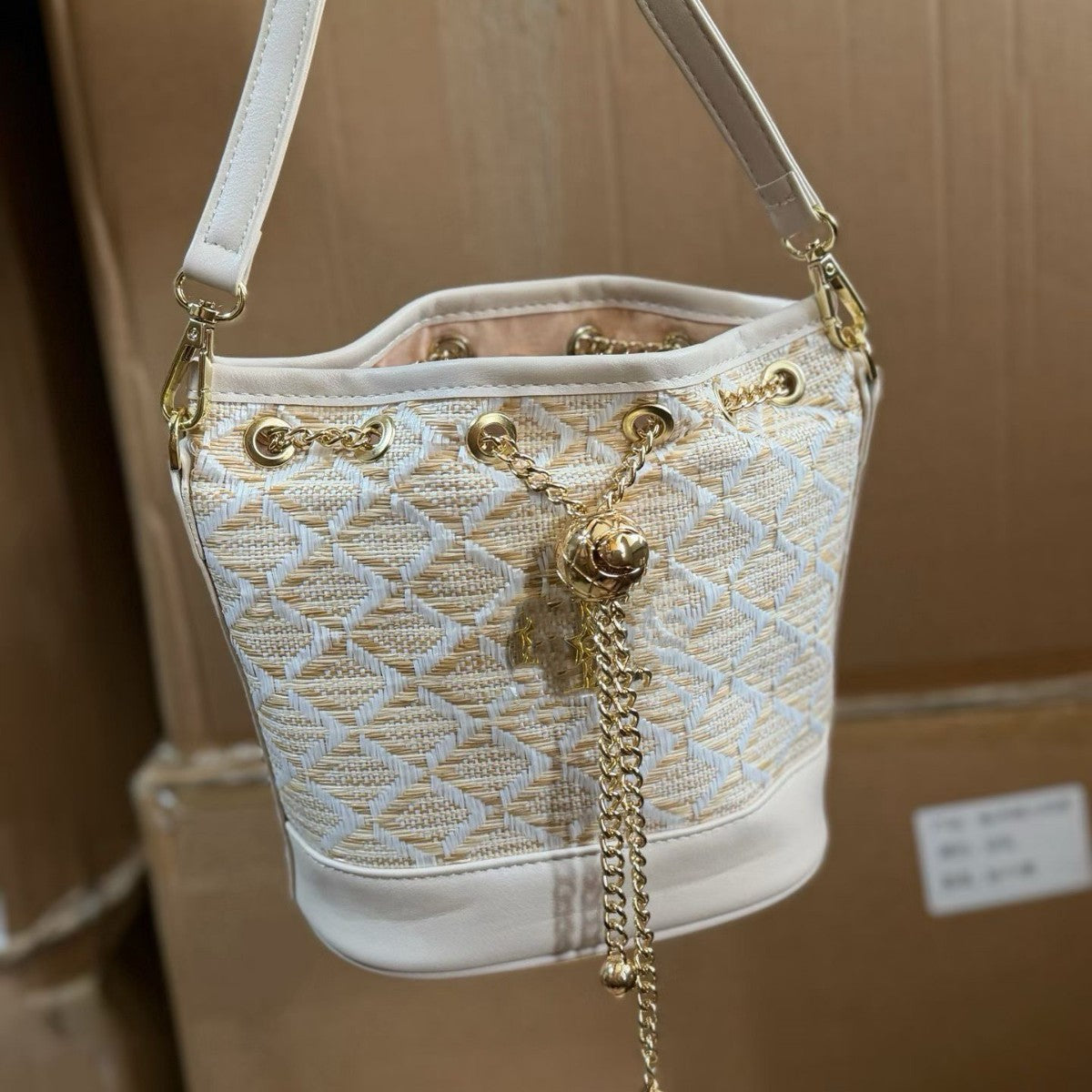 Perfume Counter Limited Gift Woven French Elegant Bucket Bag