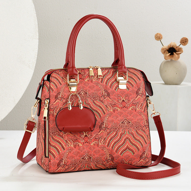 Style Embroidery Mom Birthday Gift Pouch Bags