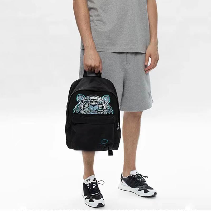 Women's & Men's Head Embroidery Large Capacity Couple Simple Leisure Backpack