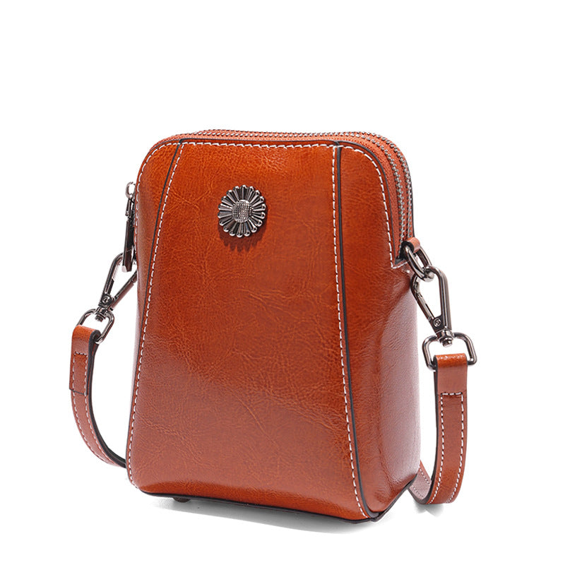 Trendy Women's Cowhide Mini Niche High-grade Women's Shoulder Bag