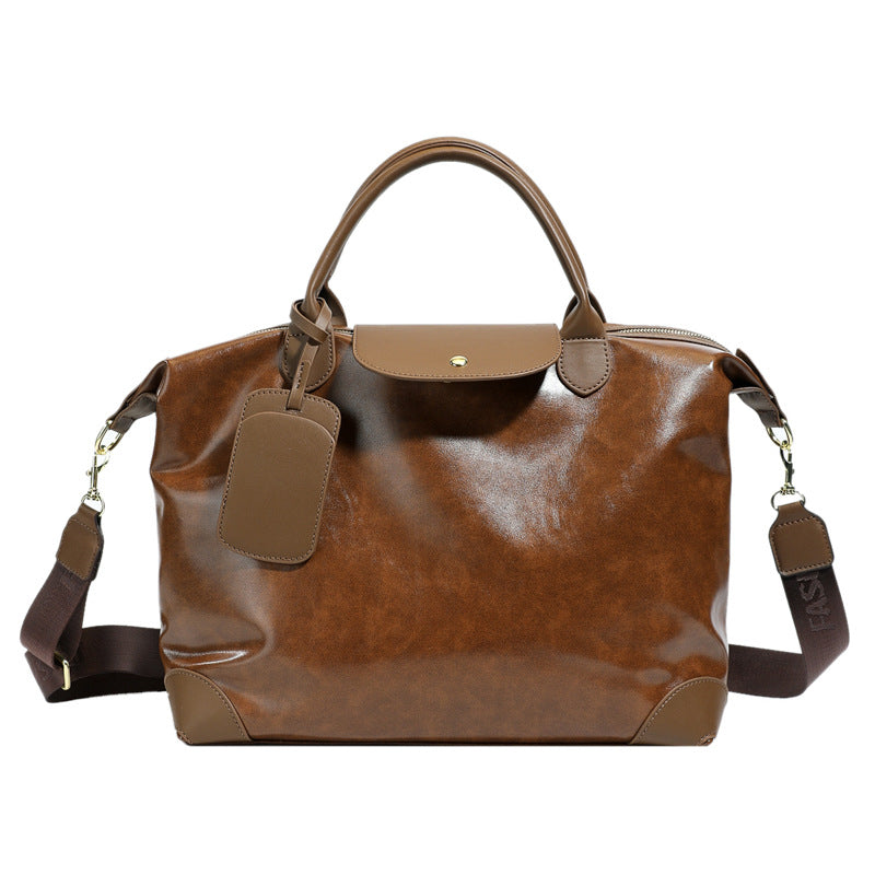 Women's Large Capacity Commuter Fashion Portable Light Luxury Retro Style Bags