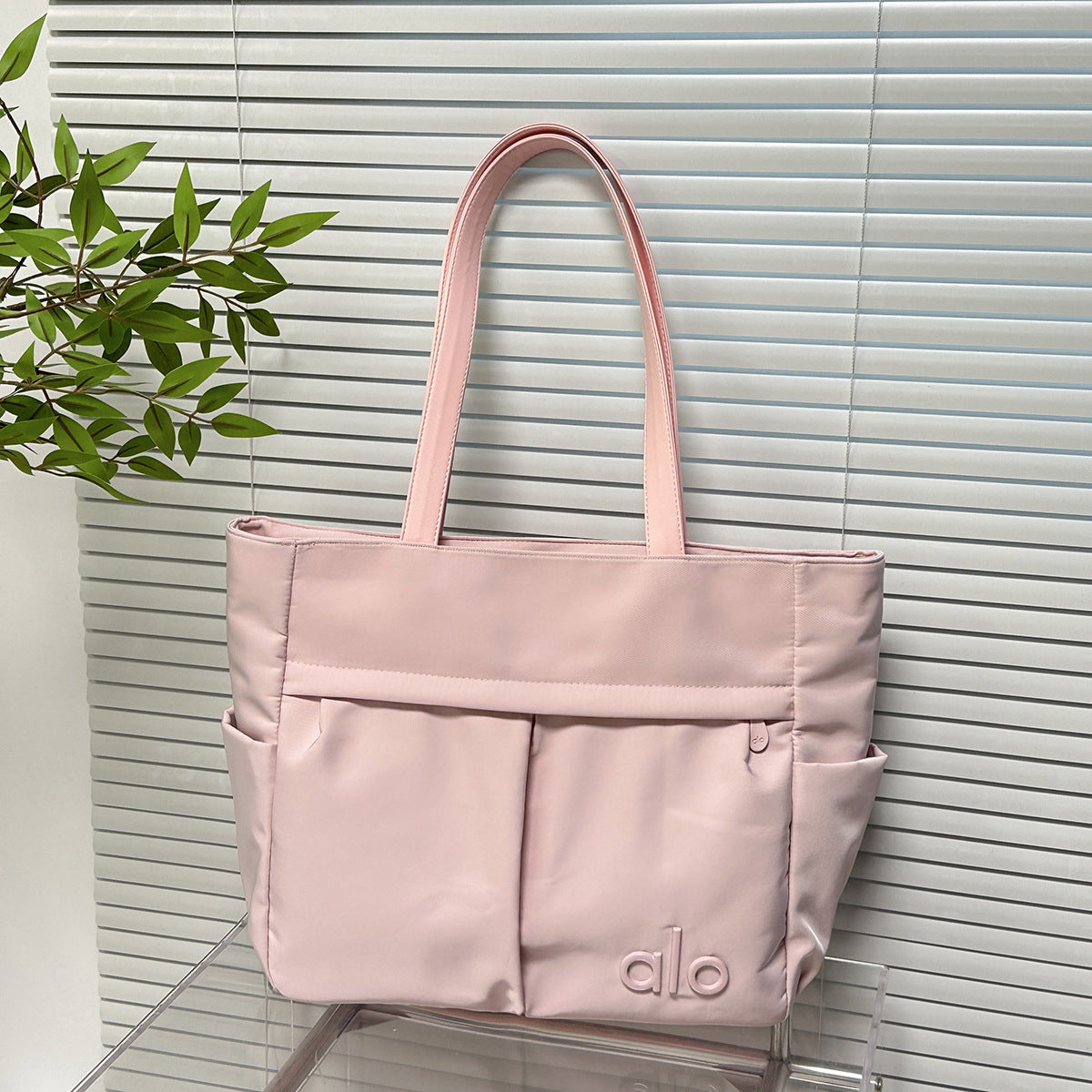 Textured Solid Color Simple Large Capacity Bags