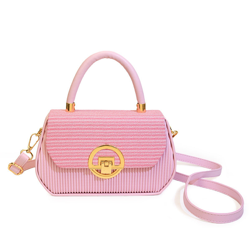 Western Style Contrast Color Underarm Niche Women's Shoulder Bag