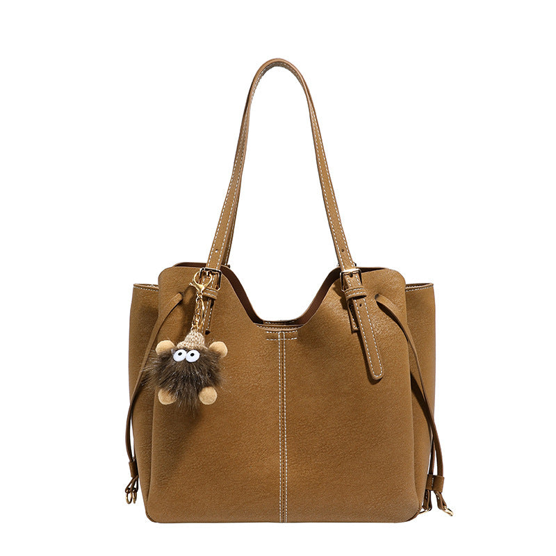 American Retro Patchwork Contrast Color Large Capacity Totes Portable Bags