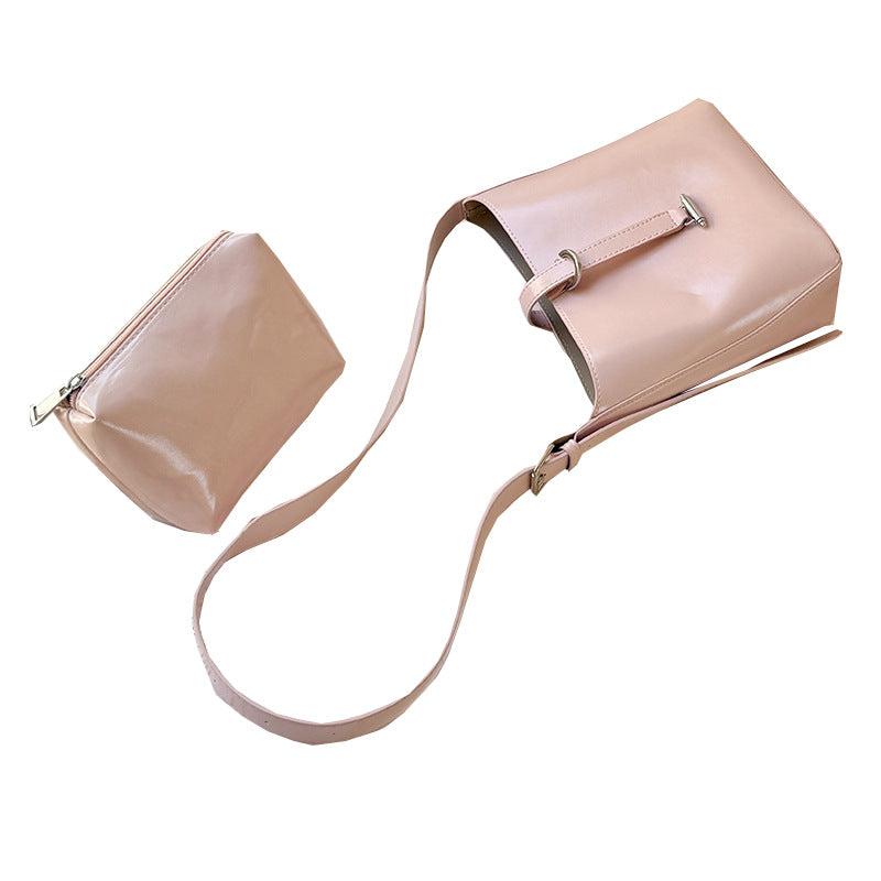 Women's Loose Feeling Korean Simple Daily Bucket Bag