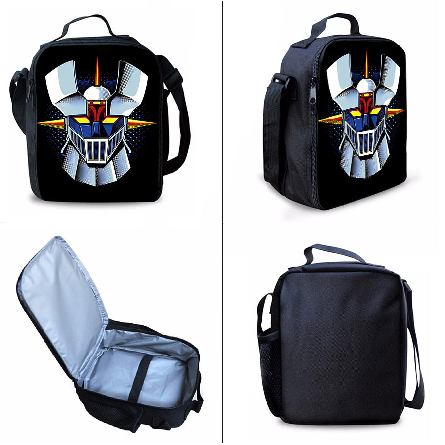 Robot Three-piece Lunch Pencil Fashion Portable Bags