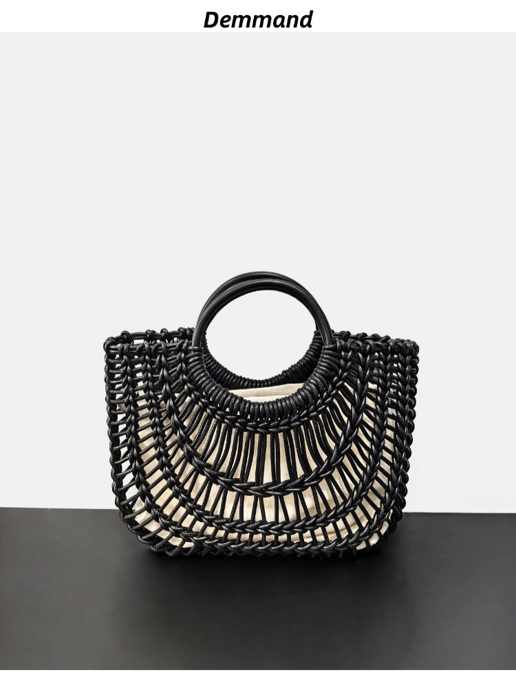 Women's Straw Hollow Out Street Summer Vacation Style Woven First Women's Shoulder Bag