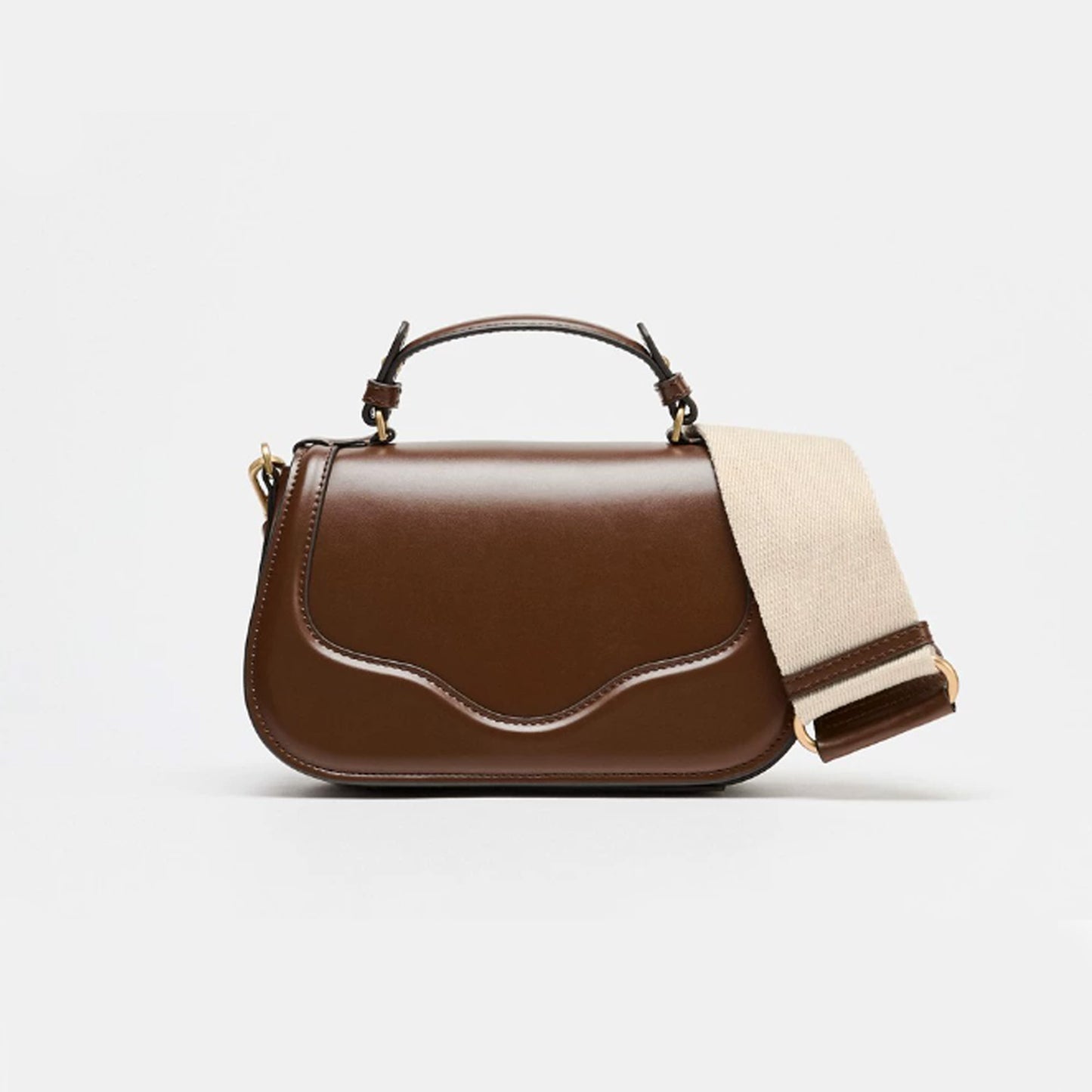 Women's Elegant Hand Holding Saddle Commuting Leisure Shoulder Bags
