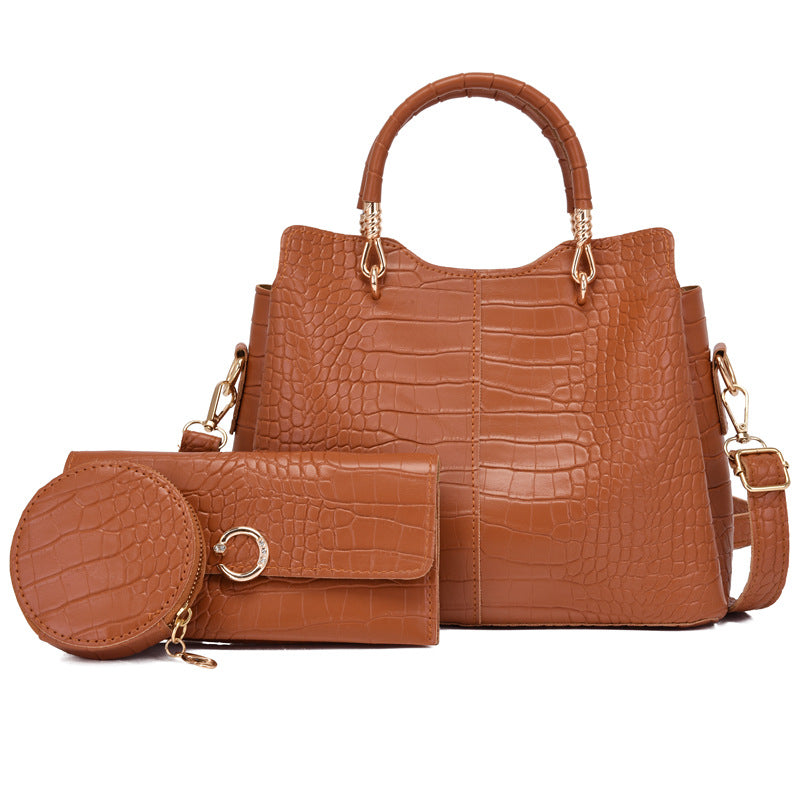 Elegant Women's Fashionable One Combination Three-piece Handbags