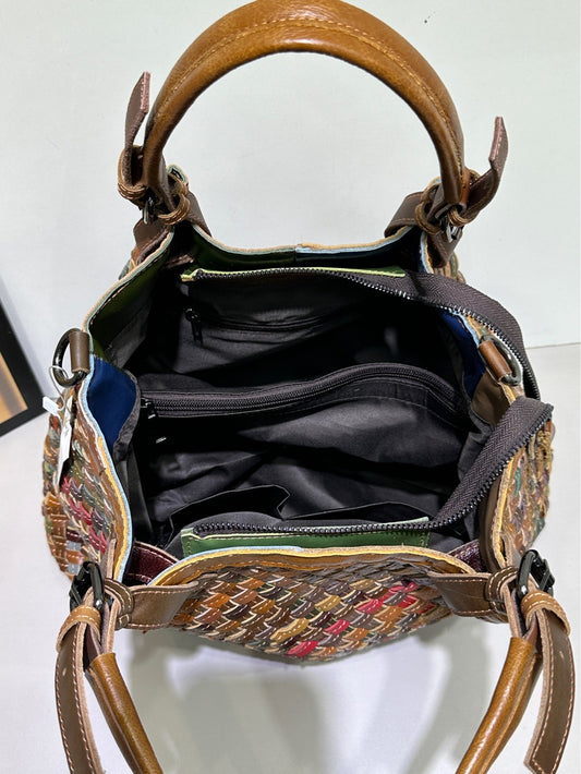 Women's First Layer Cattlehide Leather Fashion Portable Large Women's Handbag