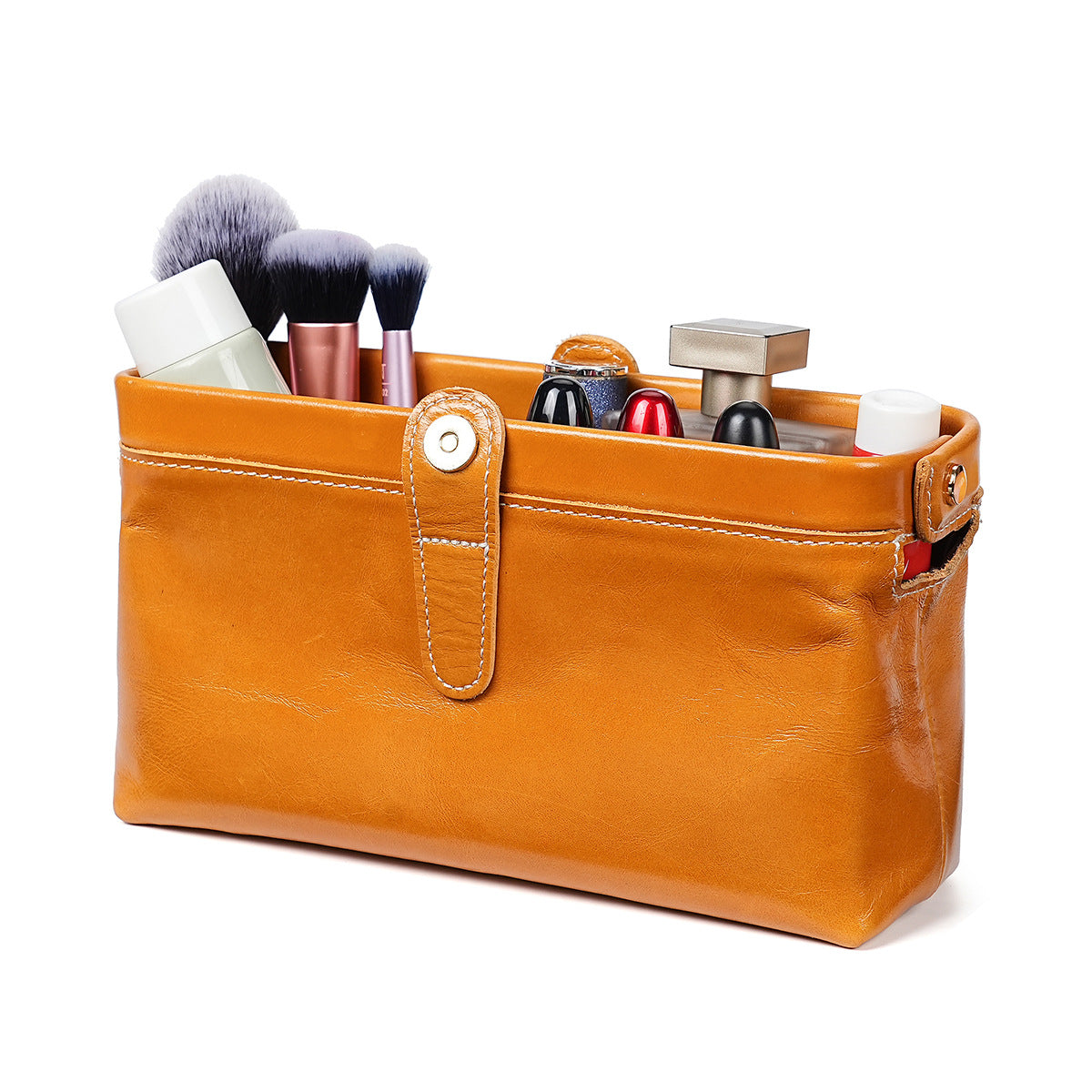 Waterproof First Layer Cowhide Eye Shadow Foundation Tools Bags