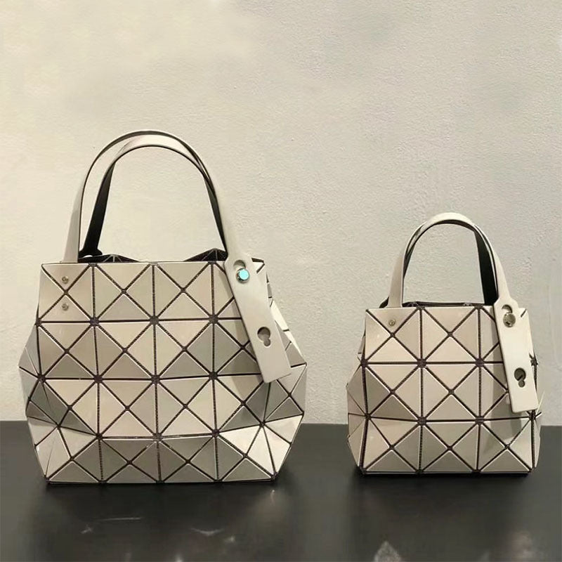 Women's March Hand Color Nail Diamond Box Geometric Rhombus Tote Bag