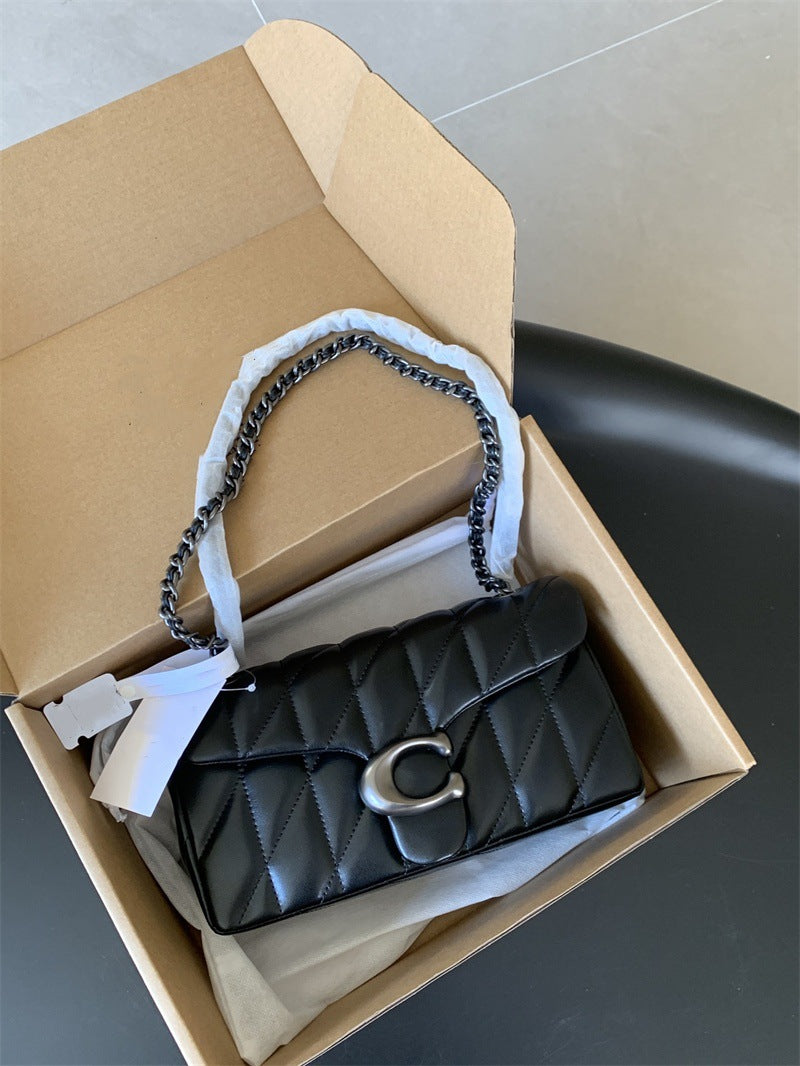 Underarm Dionysian Fashion Rhombic Sheepskin Chain Women's Shoulder Bag