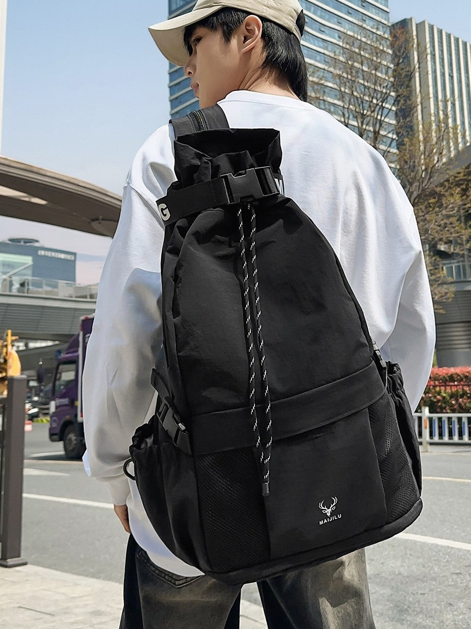 Simple Drawstring Large Capacity Fitness Badminton Leisure Backpack