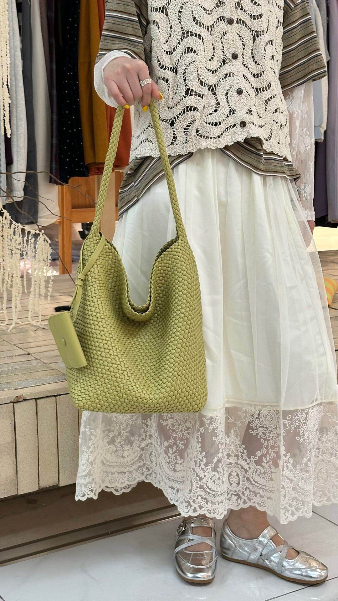 Women's Sense Hand-woven Candy Color Fashion Large Bags