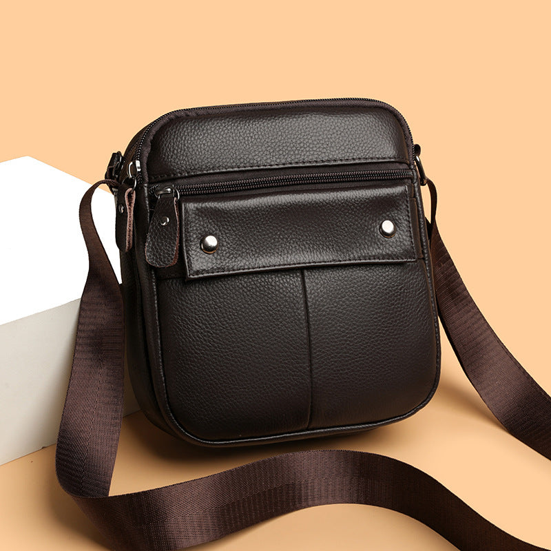 Men's Soft Cowhide First Layer Street Men's Bags