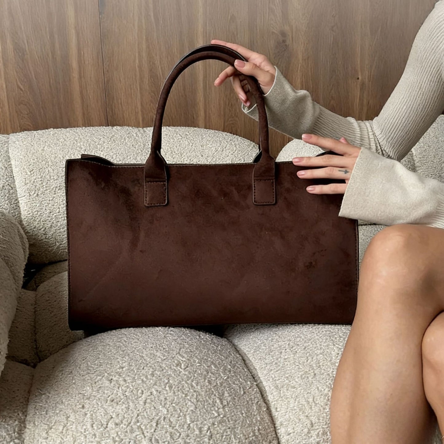 Women's Frosted Large Capacity Simple Commuter High Sense Women's Shoulder Bag