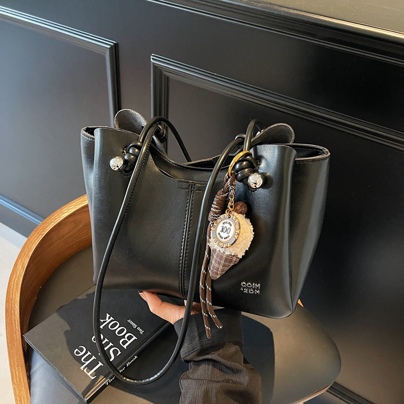 Women's Textured Commuting Large Winter Fashion Popular Western Shoulder Bags