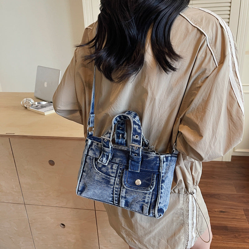 Stylish Women's Washed Denim Fashion Advanced Women's Shoulder Bag