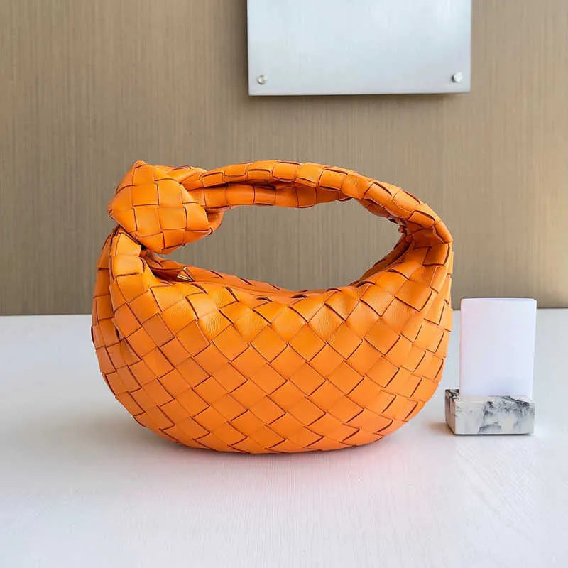 Women's Woven Fashionable Portable Dumpling Design Knotted Bags