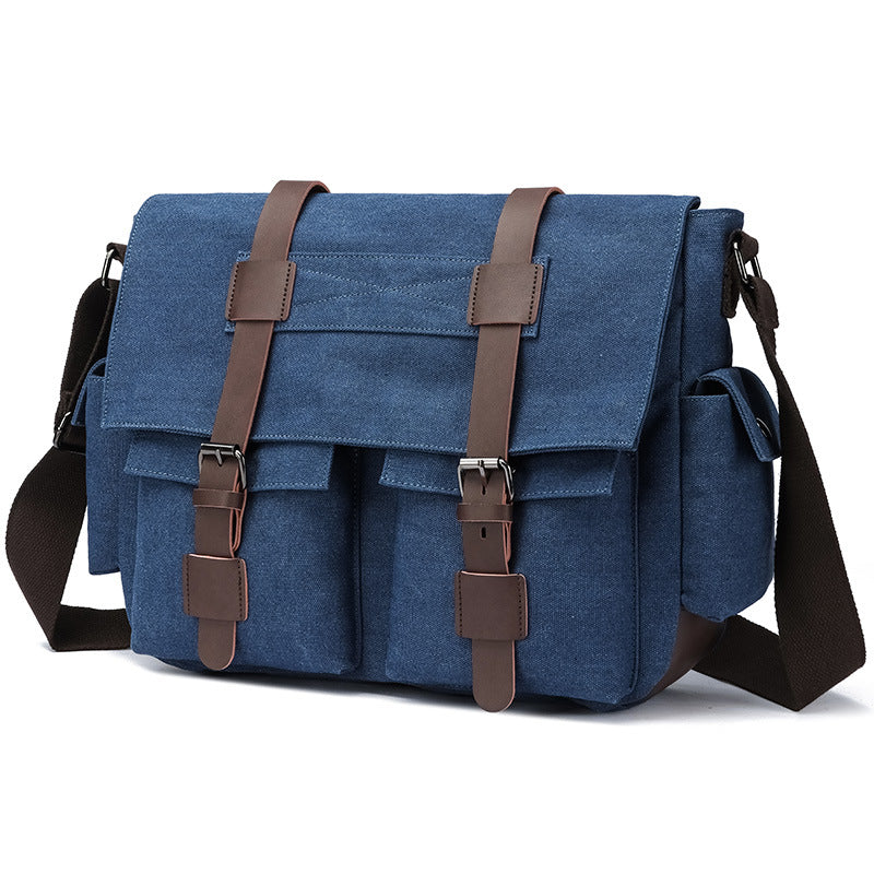 Men's Retro Canvas Hip Hop Trend Computer Single Bags