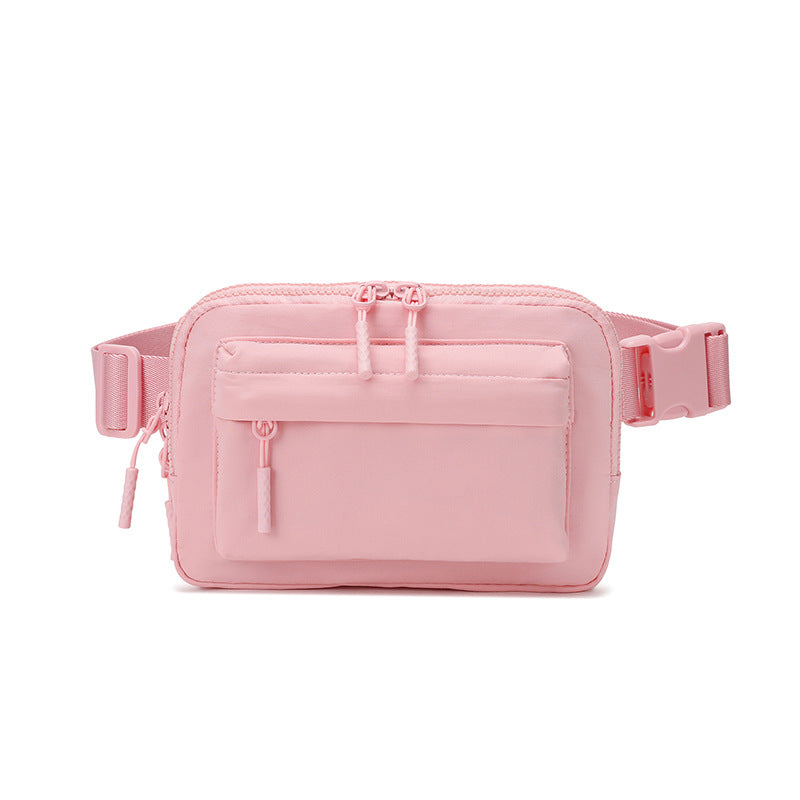 Waterproof Nylon Pure Color Running Leisure Sport Waist Bag, Accessory Bag