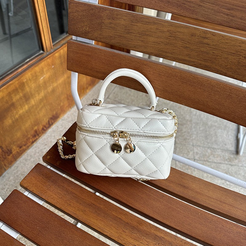 Classic Style High Sense Diamond Commuter Chain Box Bags