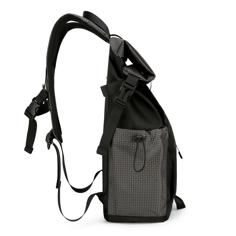 Men's Cycling Foldable Curved Edge Mechanical Style Male Leisure Backpack