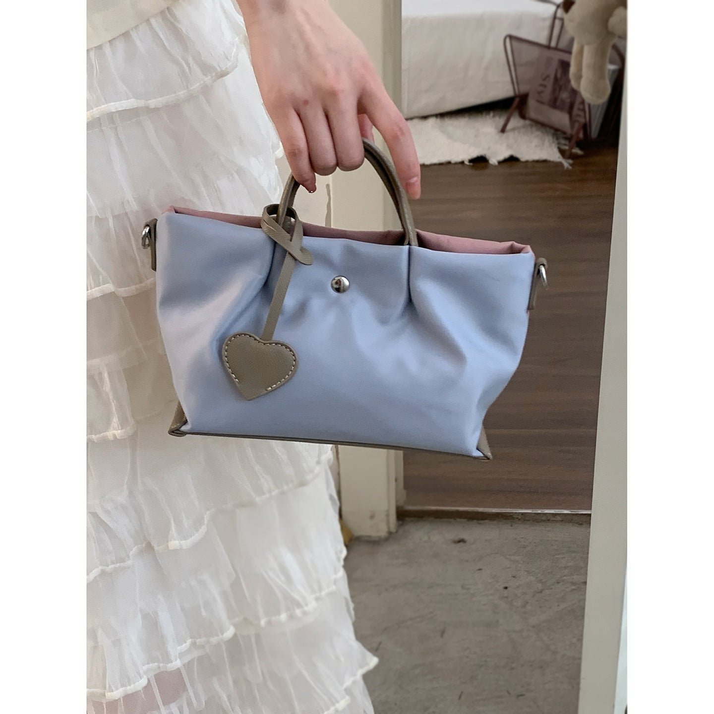 Women's Niche Texture Contrast Color Simple Tote Bag