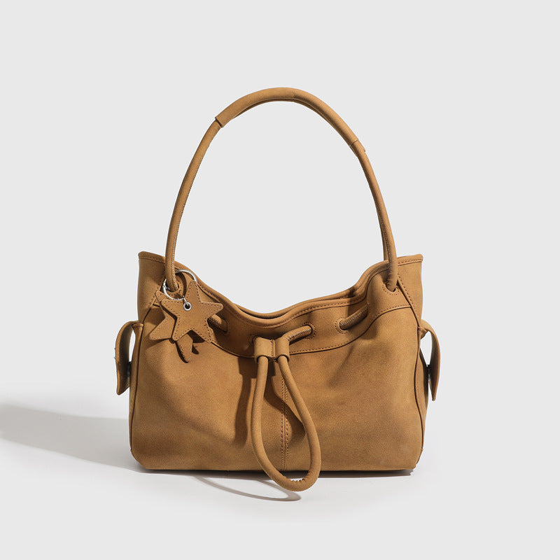 Women's High-grade Pleated Portable Large Capacity Totes Beam Tote Bag