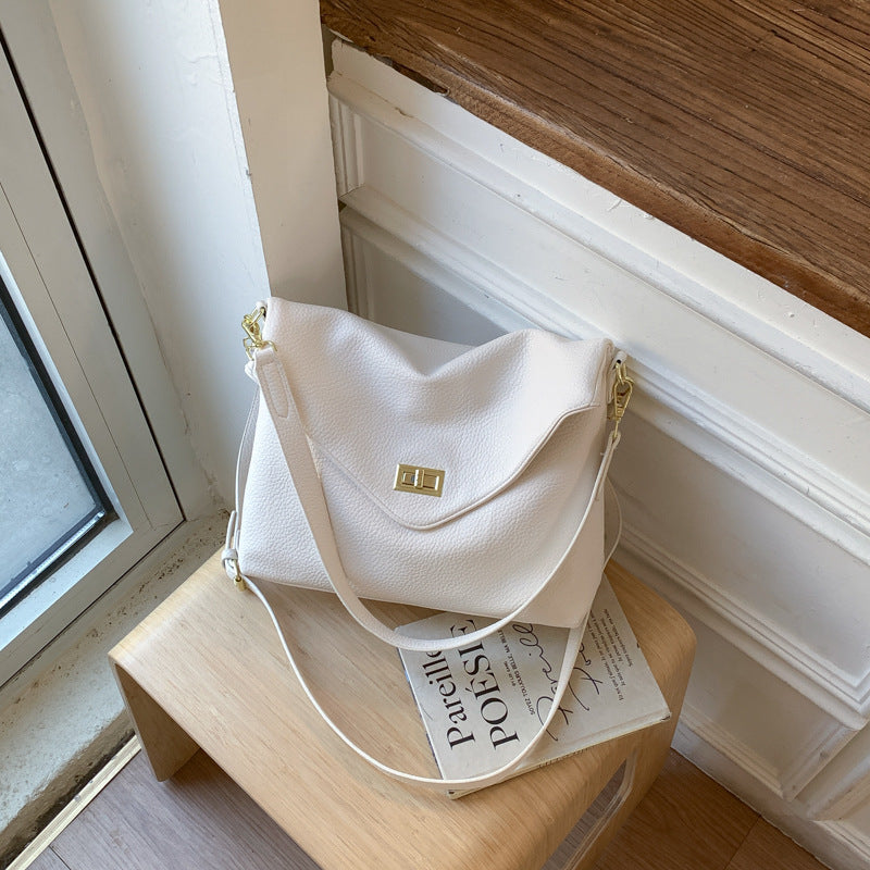 Women's Spring Korean Style Lazy Retro Soft Leather Underarm Bag