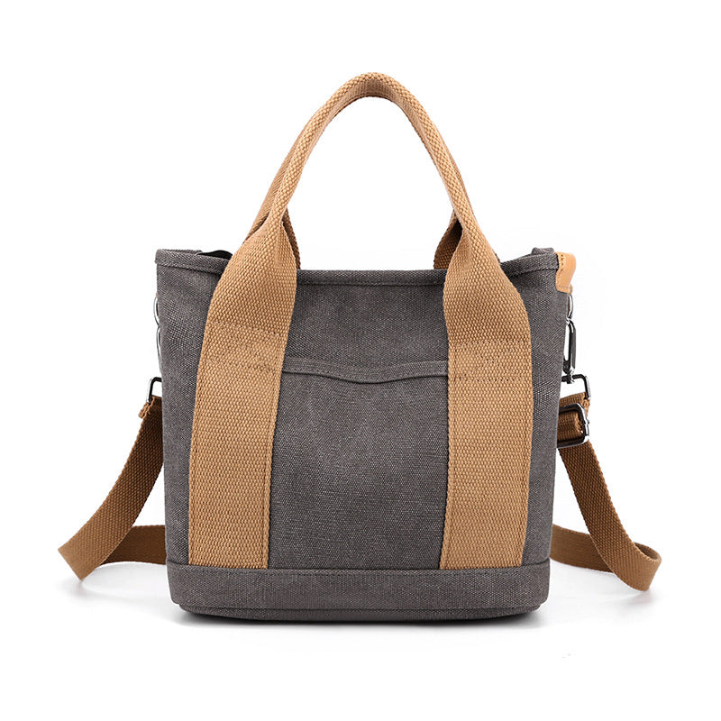 Women's Simple Korean Style Large Capacity Portable Solid Color Women's Shoulder Bag