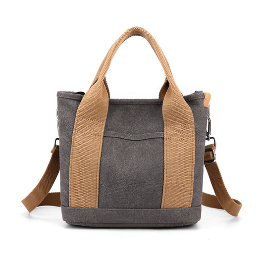 Women's Simple Korean Style Large Capacity Portable Solid Color Women's Shoulder Bag