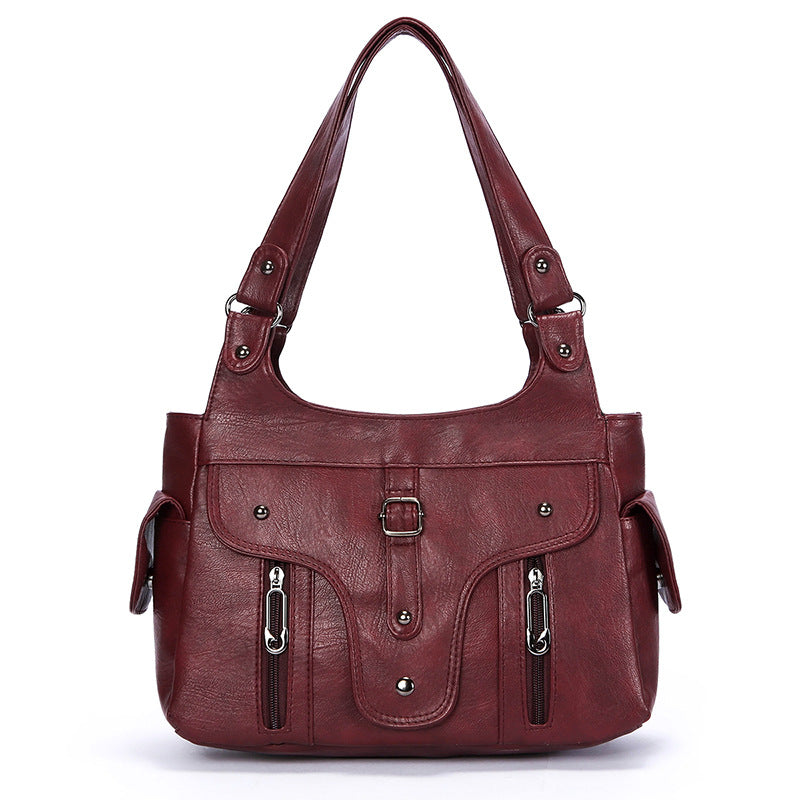 Women's Retro Large Capacity Fashion High-grade Western Handbags